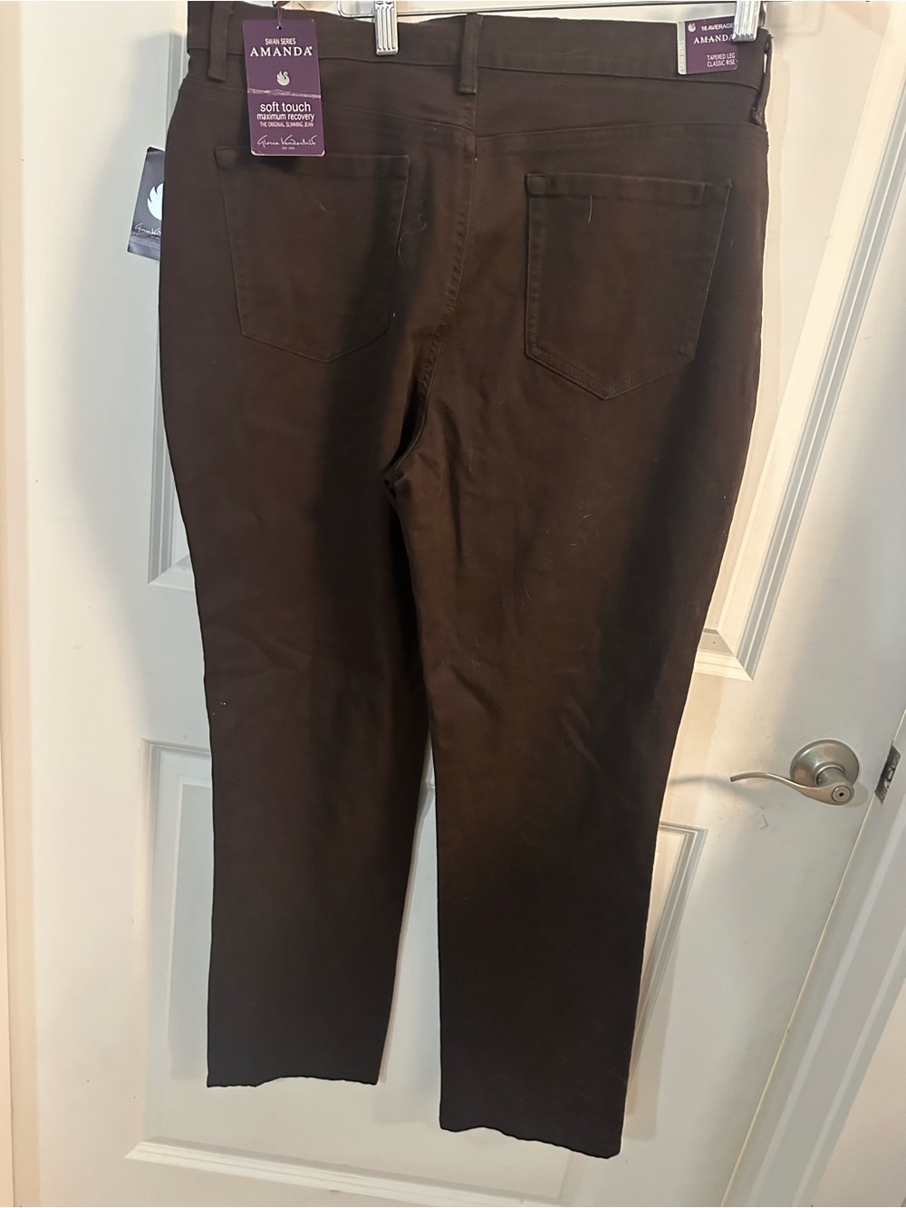 Gloria Vanderbilt Amanda Pull-On Skinny Jeans Brown
